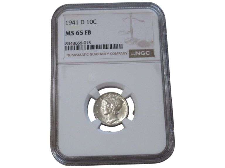 1941 D Mercury Dime NGC MS 65 FB