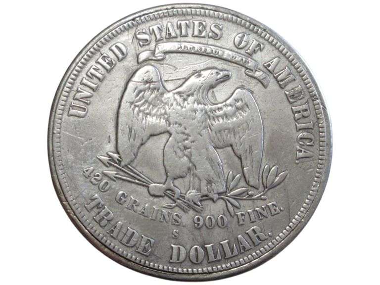 VERY UNIQUE TRADE BOX OPIUM TRADE DOLLAR 1877-S READ DESCRIPTION