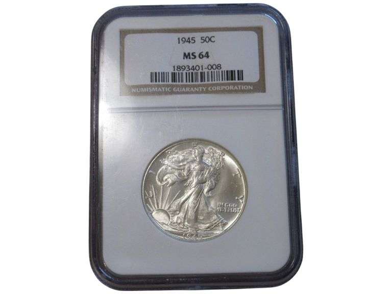 1945 Walking Liberty Half Dollar MS64 NGC Certified