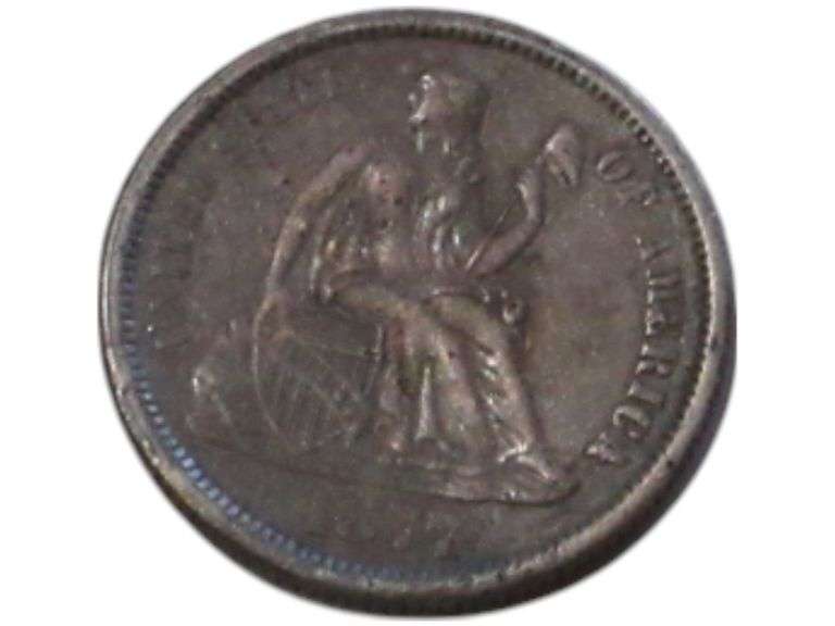1877-CC Carson City Seated Liberty Dime – Vintage U.S.