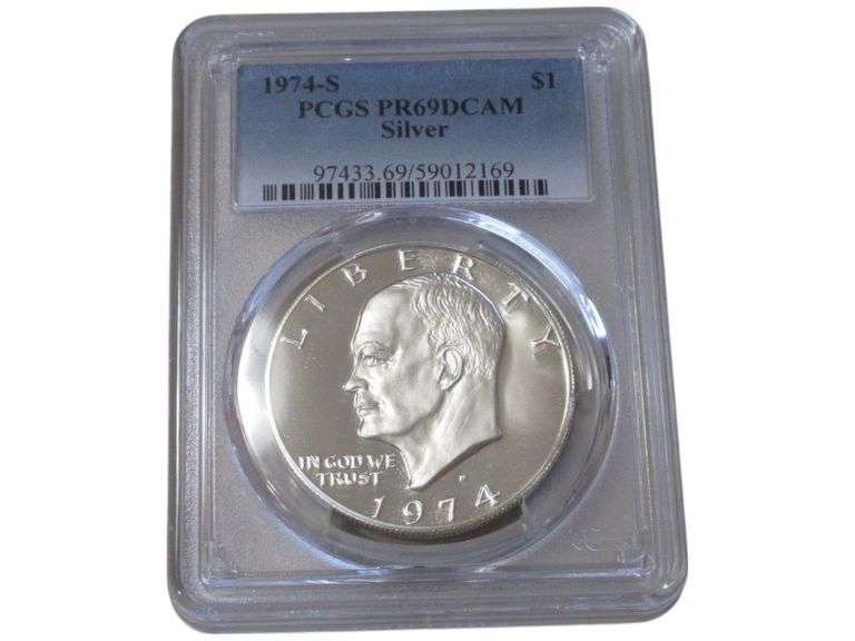 1974-S Eisenhower Silver Dollar $1 PCGS PR69DCAM