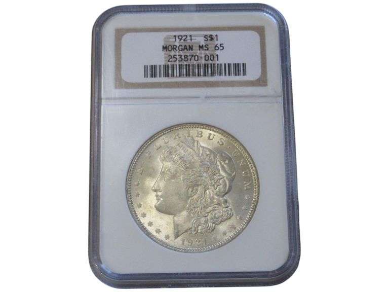 1921 Morgan Silver Dollar MS65 Graded