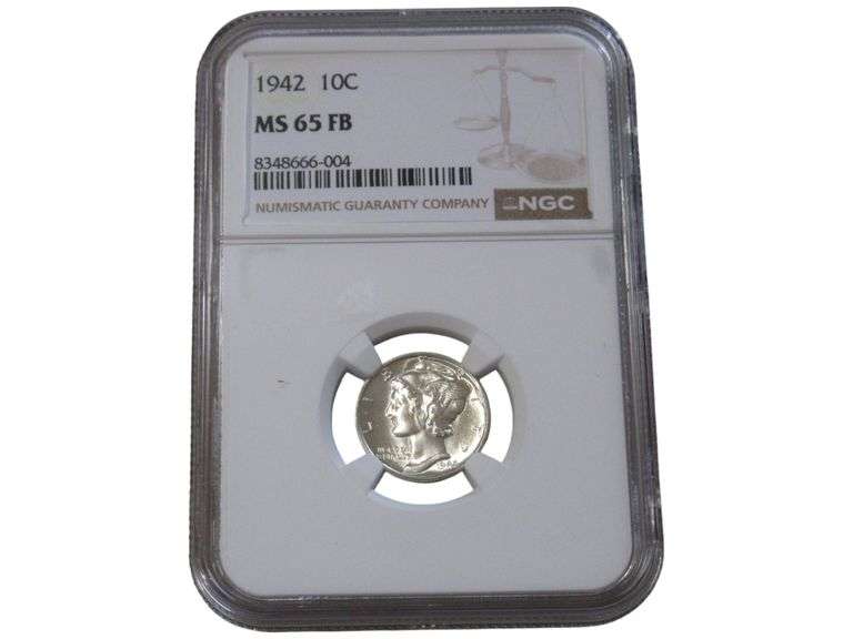 1942 Mercury Dime MS 65 FB NGC