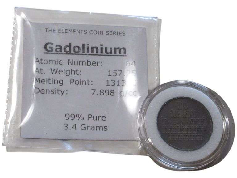 Elements  Series: Gadolinium  - 99% Pure, 3.4 Grams