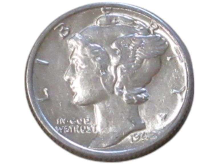 1942 Mercury Dime Silver  - Collectible U.S. Currency