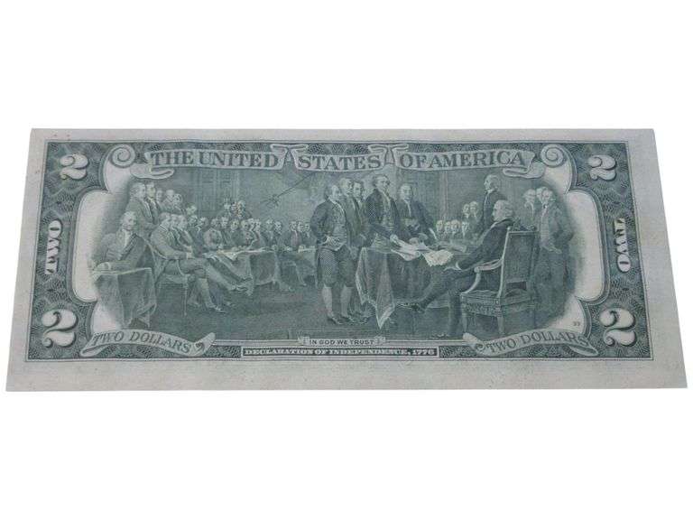 1976 Series $2 Federal Reserve Note with Stamp and Postmark –  Collectible