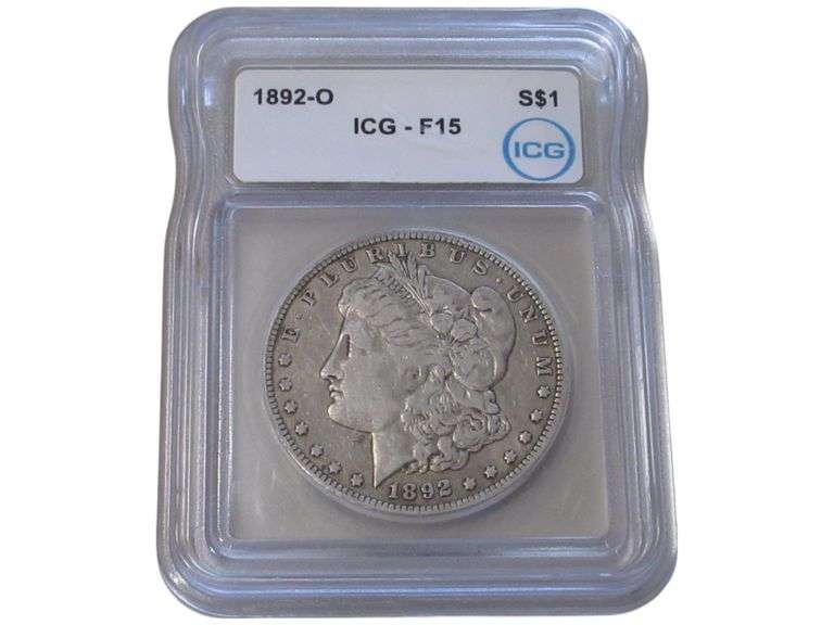 1892-O Morgan Silver Dollar ICG F15