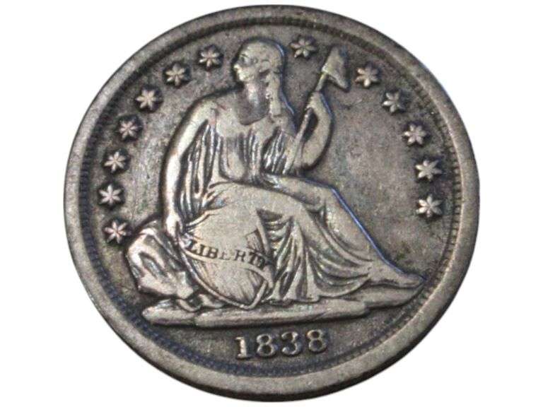 1838 Seated Liberty Dime - Historic U.S.