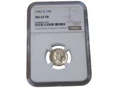 1942 D Mercury Dime NGC MS 65 FB