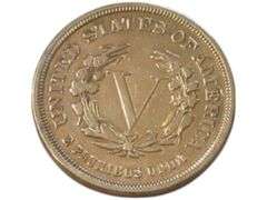 1883 Liberty Head Nickel - No Cents Variety Racketeering nickel gold plate