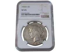 1934-S Peace Silver Dollar $1  NGC VF 25
