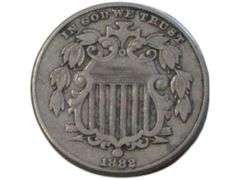 1882 Shield Nickel  - In God We Trust Design