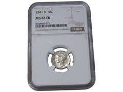 1941 D Mercury Dime NGC MS 65 FB