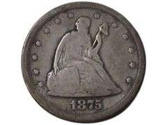 1875 Seated 20 Cent Piece