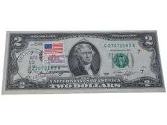 1976 Series $2 Federal Reserve Note with Stamp and Postmark –  Collectible