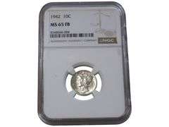 1942 Mercury Dime MS 65 FB NGC