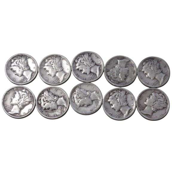 10 MERCURY DIMES 1941