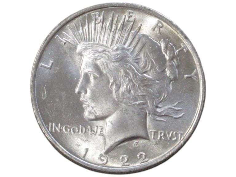 1922 Peace Silver Dollar BU