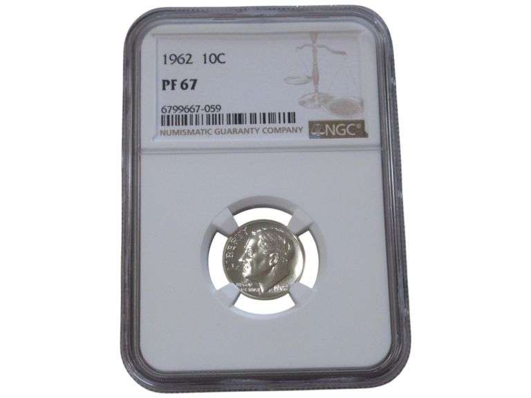 1962 NGC PF67 Roosevelt Dime