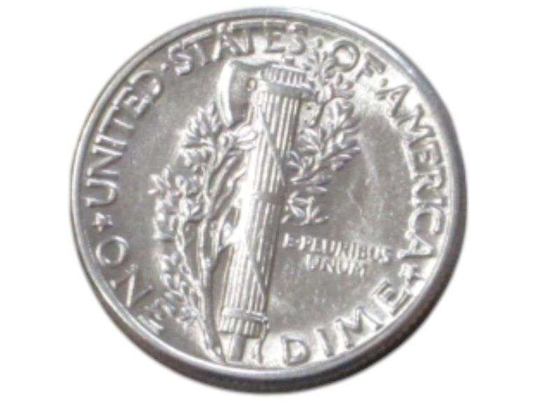 1945 Mercury Dime MS 10C Silver