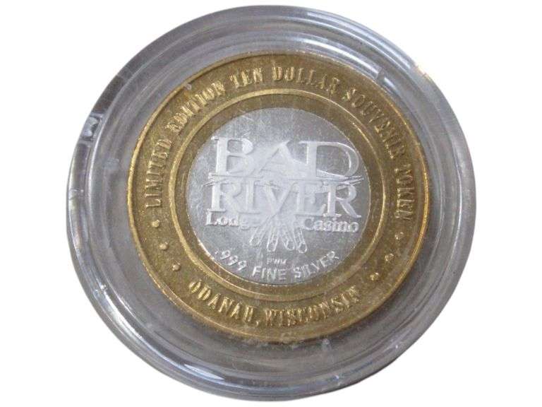 Limited Edition Bald Eagle $10 Silver & Brass Casino Token