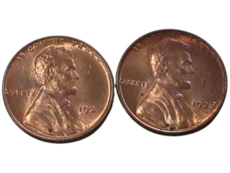 1927 and 1928 Lincoln Wheat cent Set