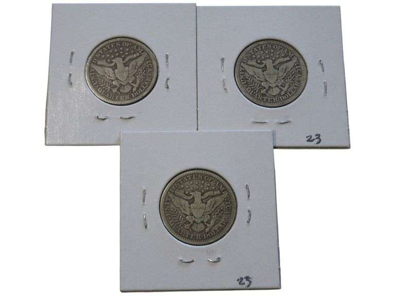 1915-1916 Barber Quarter  Set - VG10 Grade - Rotated Reverse