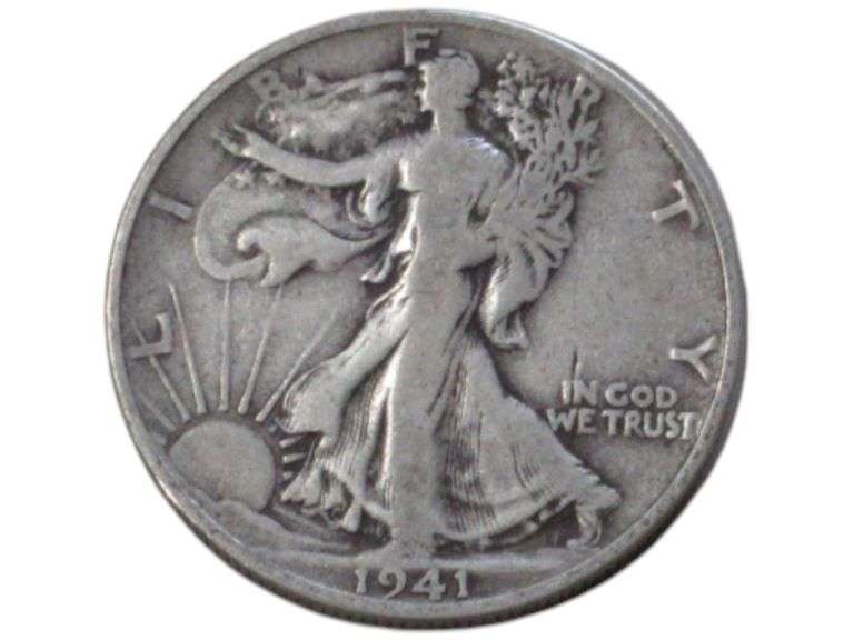 1941 S Walking Liberty Half Dollar Silver