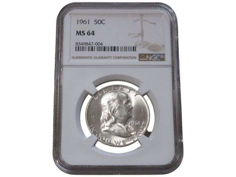 1961 Franklin Half Dollar NGC MS64