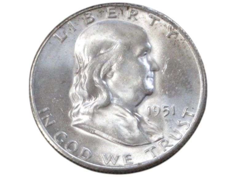 1951 S Franklin Half Dollar Silver