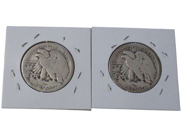 1918 Walking Liberty Half Dollar s - Set of 2