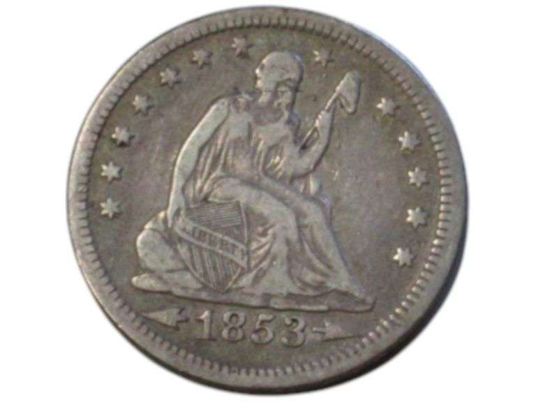 1853 Seated Liberty Quarter