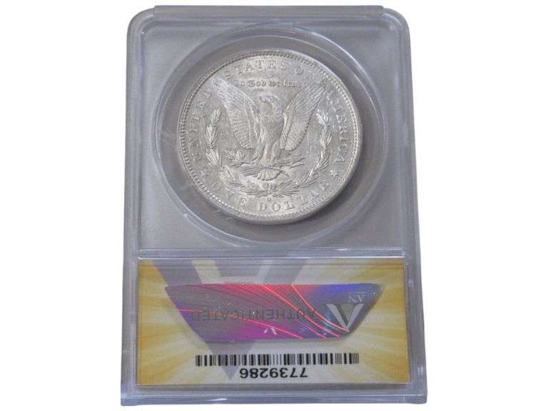 ANACS Graded 1879-O Morgan Silver Dollar AU 58 - Cleaned