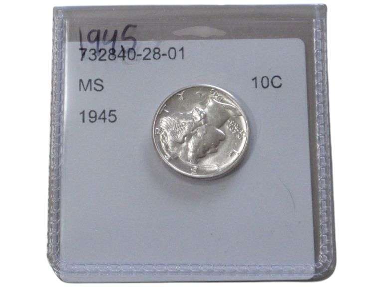 1945 Mercury Dime MS 10C Silver