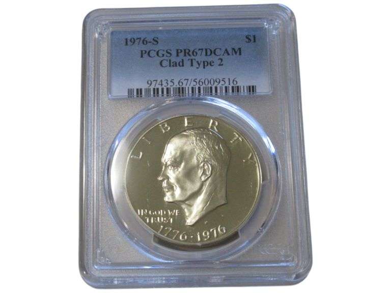 1976-S Eisenhower Dollar PCGS PR67DCAM Clad Type 2