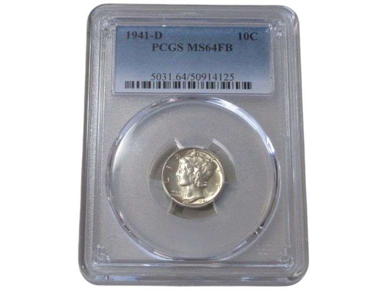 1941-D Mercury Dime PCGS MS 64 FB
