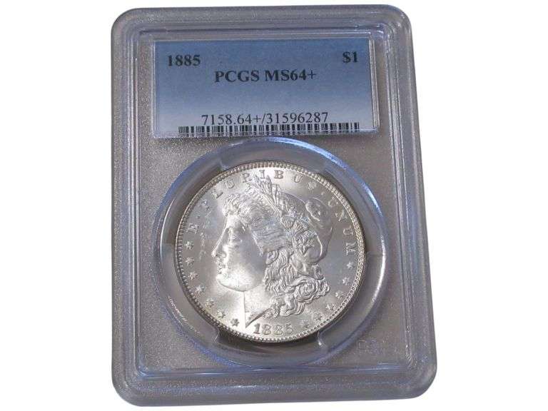 1885 Morgan Silver Dollar PCGS MS64+ Graded