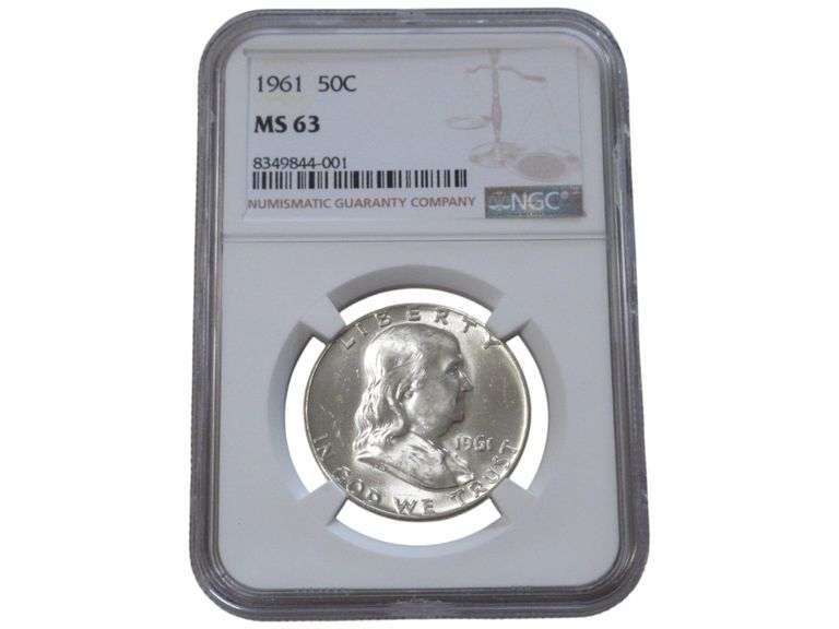 1961 Franklin Half Dollar 50C  - NGC MS 63 Graded