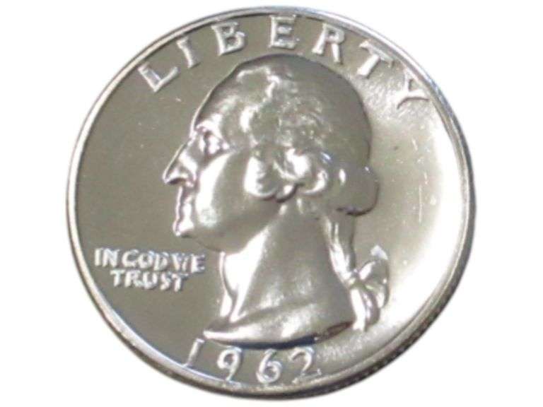 1962 Washington Quarter Dollar  - Liberty Minted Silver