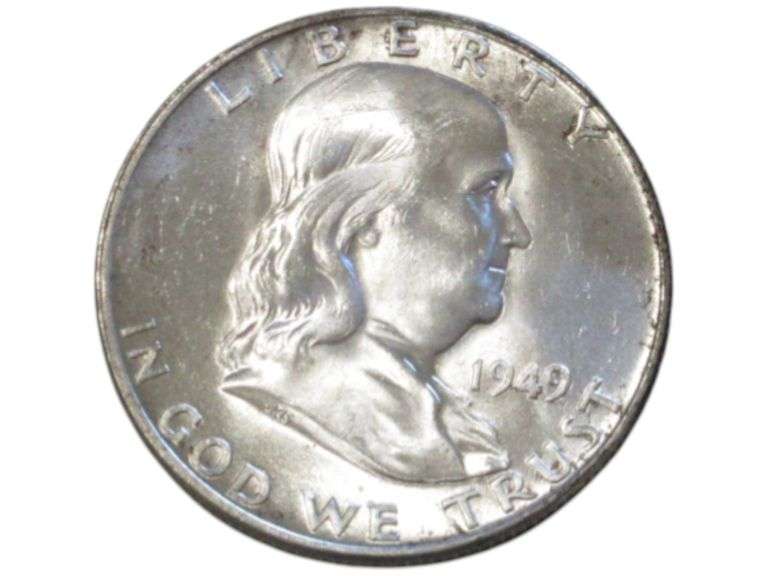 1949 S Franklin Half Dollar  - Vintage Collector's Item