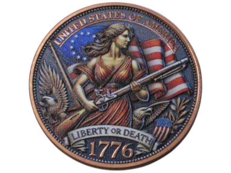 Collectors Limited Edition 'Liberty or Death' 1776 Commemorative Copper Round
