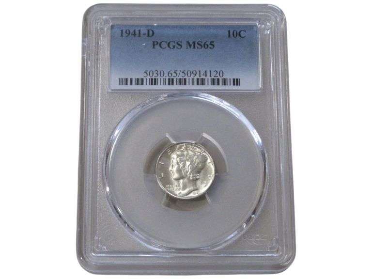 1941-D Mercury Dime 10C - PCGS MS65 Graded