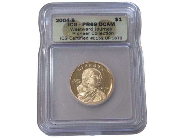 2004-S Sacagawea Dollar ICG PR69 DCAM Westward Journey Pioneer Collection