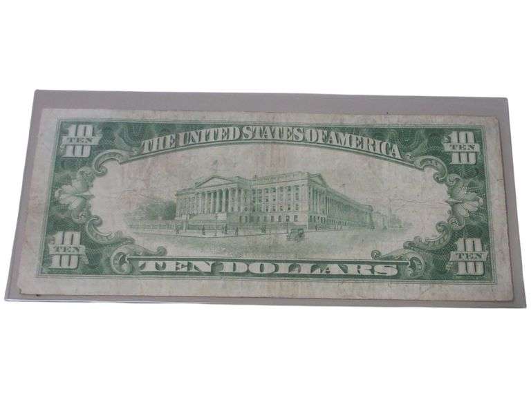 1929 $10 Federal Reserve Bank Note - Cleveland, Ohio