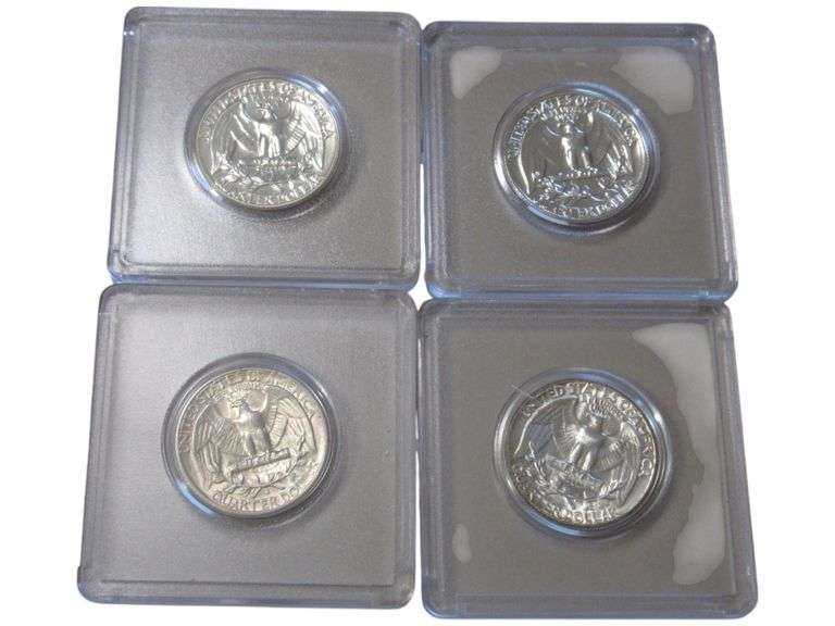 Set of 4 U.S. Washington Quarters 1946 1960 1955 1959