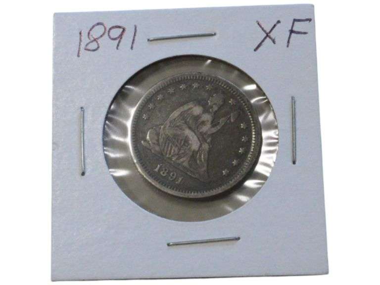 1891 Seated Liberty Quarter - Extra Fine Condition