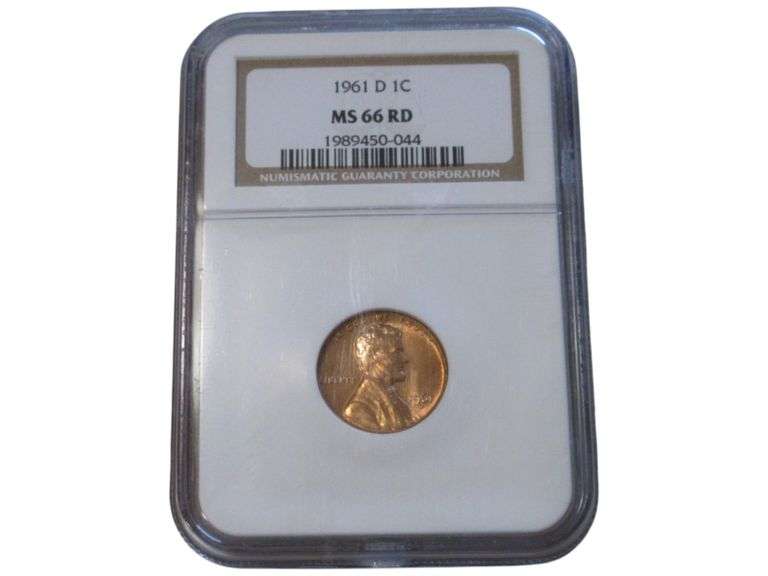 1961 D Lincoln Cent, MS 66 RD, NGC Certified