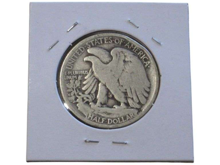 1916 Walking Liberty Half Dollar  - Rim Damage, Grade G-50