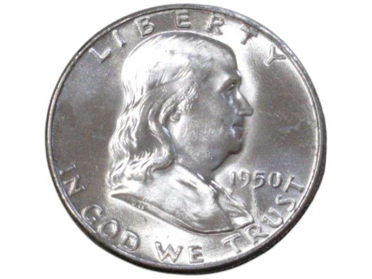1950 Franklin Half Dollar Silver