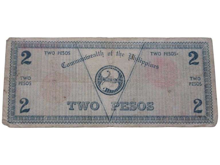 1942 Philippines 2 Pesos Emergency Circulating Note - Commonwealth Era